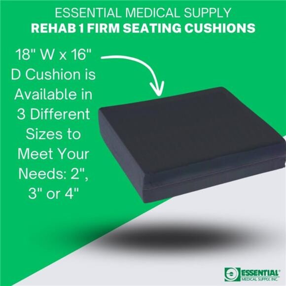 Essential Medical Supply Rehab 1 Foam Cushion - Extra Thick Seat Cushion - Picture 3 of 7